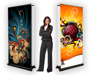 Outdoor Double-Sided Banner Stand